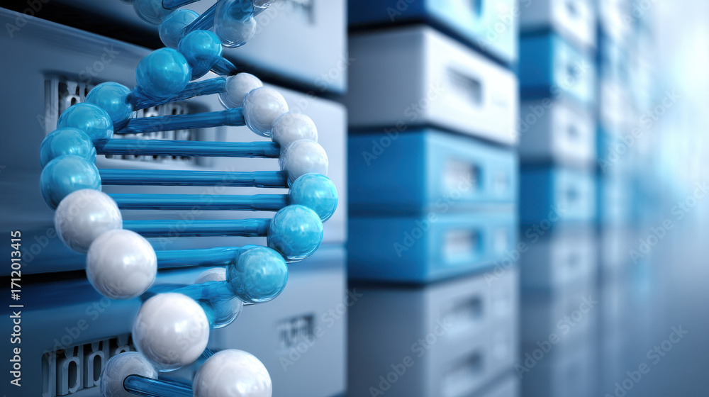 Poster dna database system enhances genetic research and analysis through advanced technology and data mana