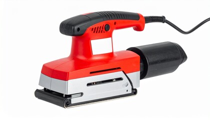 Electric Sander in Studio Shot with White Background