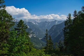 mountains and clouds