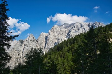 mountains and clouds