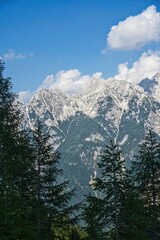mountain landscape with clouds