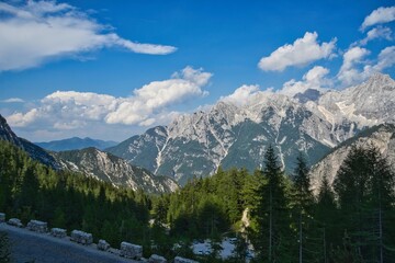 mountain landscape with clouds