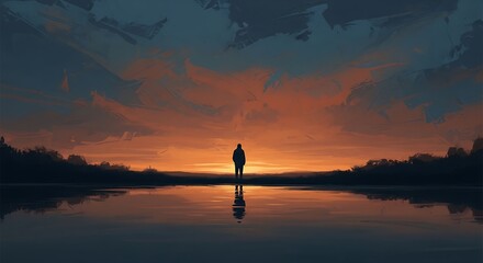 Solitude at Sunset Horizon.