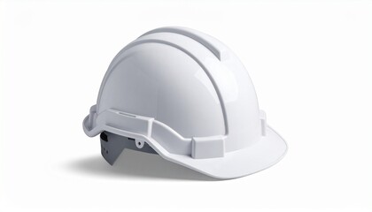 Fototapeta premium White Hard Hat Isolated on White Background