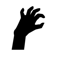 Frankenstein Hand Reaching Out Icon Vector Silhouette