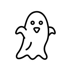 Funny Sheet Ghost Tripping Icon Line Art