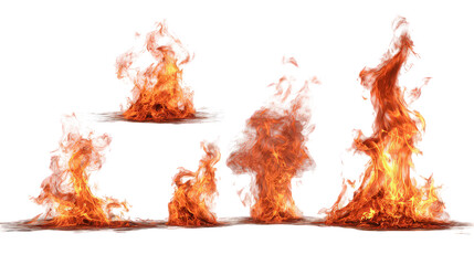 Fiery Flames Erupting From Base