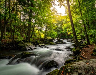 A tranquil forest stream