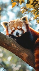 Fototapeta premium Red panda wildlife animal mammal.