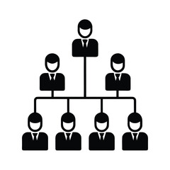 Company Hierarchy Organization Chart Icon