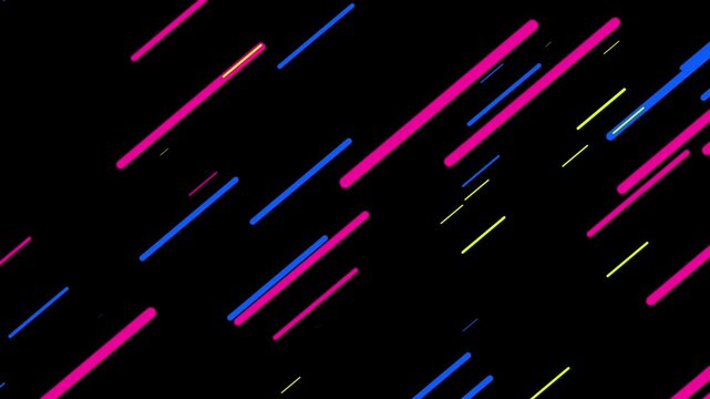Dynamic Neon Lines Animation Abstract Geometric Background Loop 4k Video
