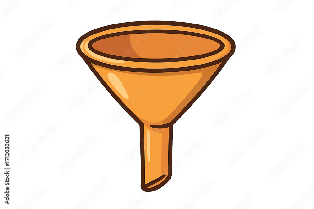 Poster sales funnel concept for business marketing. vector icon of data filtering and lead generation. conv