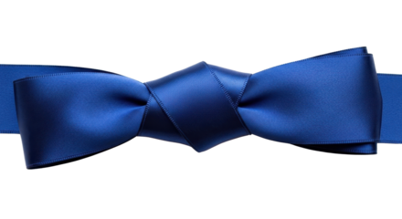 Elegant blue bow tie for formal wear isolated PNG with Transparent Background