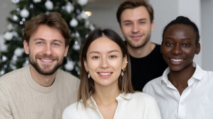 Diverse business group celebrates achievements during festive gathering in modern office