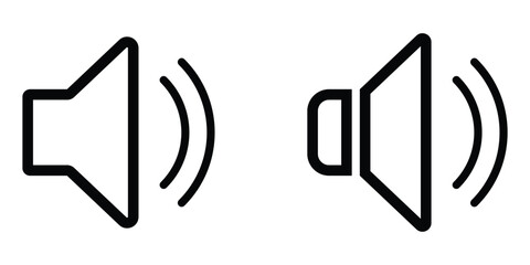 Wireless multimedia vector icons set. Web sound icons set. Dark isolated  volume icons on white page. EPS 10. 