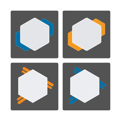 A set of hexagon background templates is often used in graphic design for various purposes