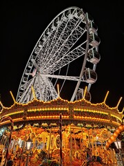 ferris wheel at night