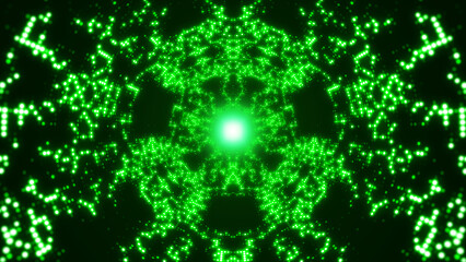 Green Dot Mosaic Pattern Tunnel
