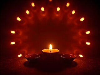 Clay diya in dark background