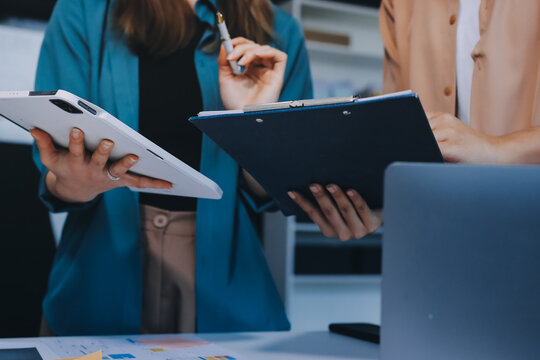 Professional Executive business team brainstorming on meeting to planning investment project working and strategy of business making conversation with partner and consultation of collaboration