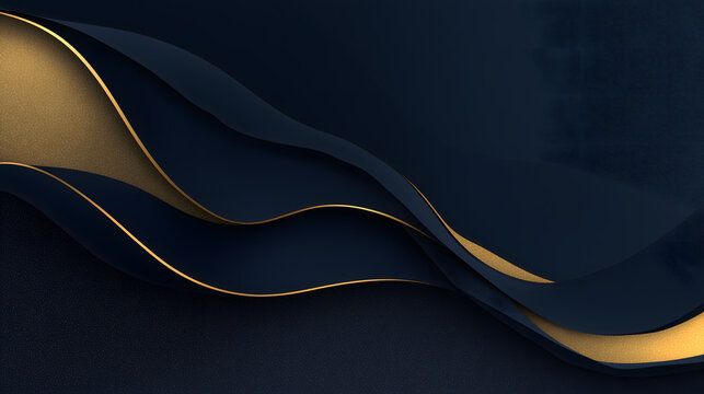 Fototapeta luxury abstract background dark navy gradient with subtle gold highlights