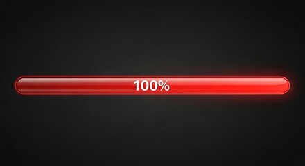 Progress Bar 100 Percent Complete.