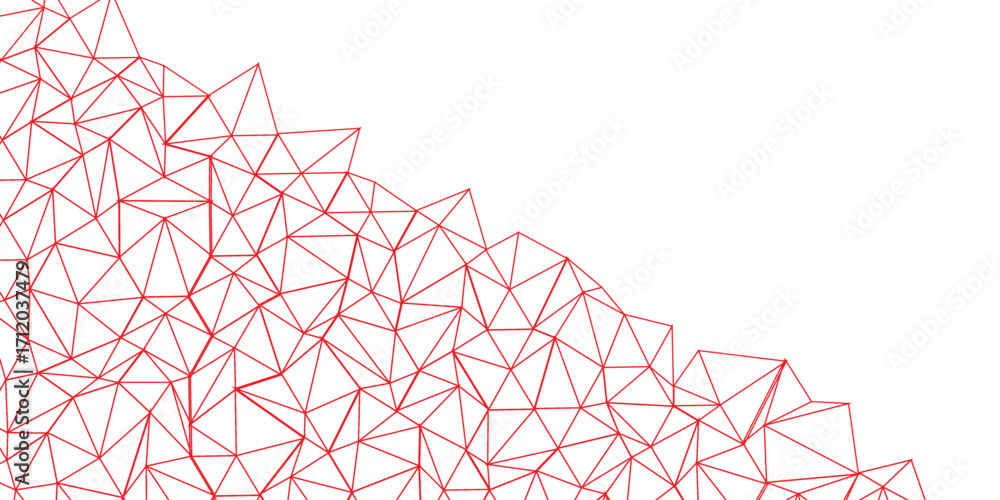 Poster technology abstract white digital background of connected dot with red line .many squares and rectan
