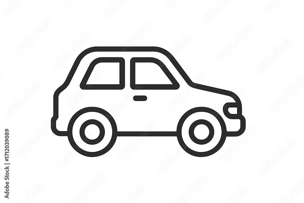 Aufkleber car line icon. vehicle outline symbol for transport service. automobile pictogram for web and mobile
