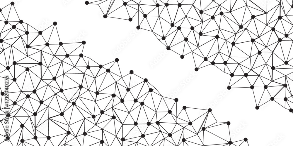 Poster technology abstract white digital background of connected dot with black line .many squares and rect