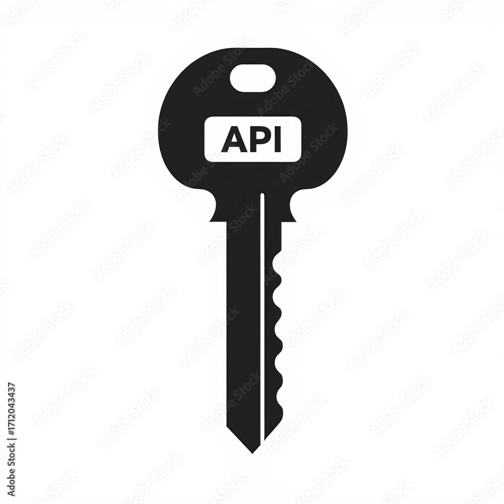 Poster a black key silhouette labeled 
