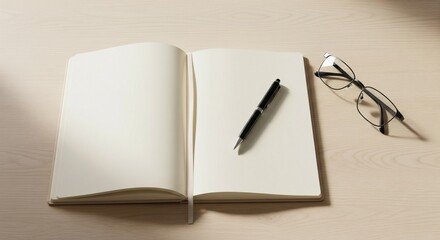 Minimalist Workspace and Office Object Flat Lay – Laptop, Smartphone, Stationery on Clean Desk