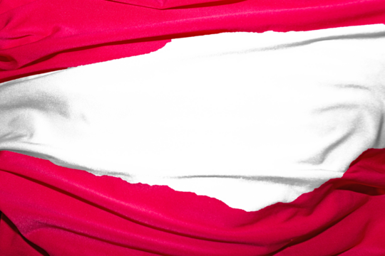 Realistic of Red and Grey Fabric Overlay Texture Frames with Torn Rough Edges