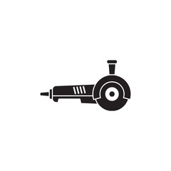 Angle Grinder Silhouette Vector Icon – Construction Power Tool