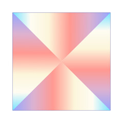 Square of four rainbow triangles.