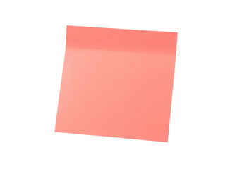 Isolated light peach sticky note for reminders, notice, message, memo, important notes