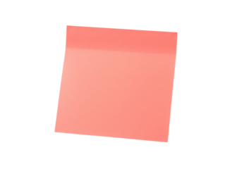 Isolated light peach sticky note for reminders, notice, message, memo, important notes