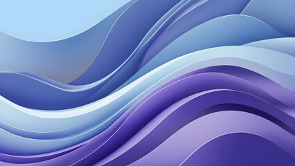 Obraz premium Dynamic Purple and Blue Abstract Wavy Forms waves flowing
