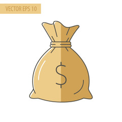 Illustration of a Money Bag with Dollar Sign Financial Concept.