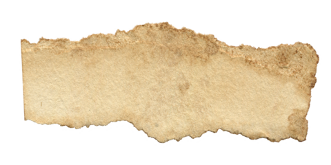 Vintage Torn Paper Scrap With Aged Texture. Old Rustic Ripped Piece for Junk Journal And Scrapbooking Collages