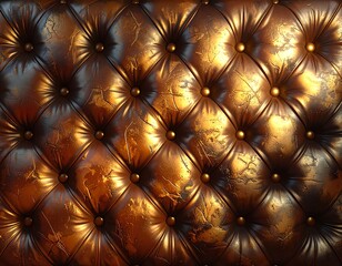 Rich brown leather upholstery