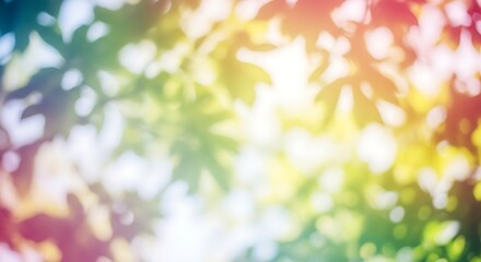 Obraz premium Blurred Colorful Leaves Background.