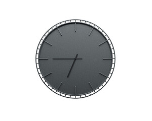 A Modern Dark Gray Wall Clock Six Forty Five 6 45 Minimalist For Modern Interiors 3D Illustration