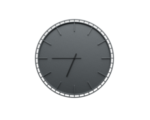 A Modern Dark Gray Wall Clock Six Forty Five 6 45 Minimalist For Modern Interiors 3D Illustration