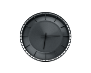 A Modern Charcoal Black Wall Clock 06 15 Six Fifteen 6 15 For Modern Interiors 3D Illustration
