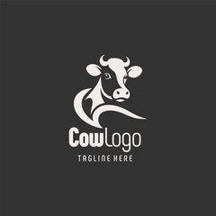 Bold Cow Illustration Logo Design