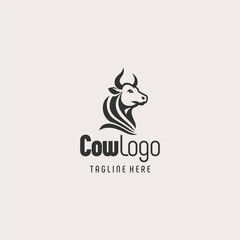 Modern Black White Cow Branding