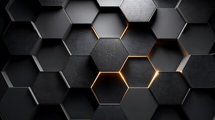 futuristic black tiles with glowing edges high resolution picture