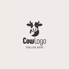 Futuristic Cow Branding Logo Design
