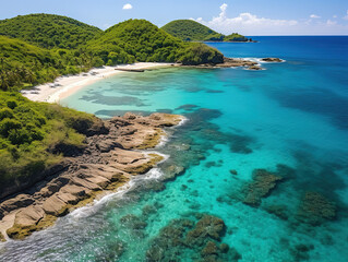 Gorgious Airview beauty seascape caribean scene