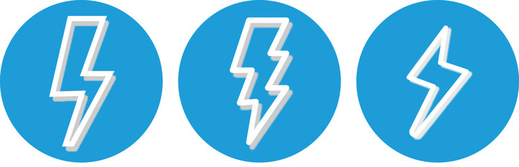 
Lightning bolt icon. Electric vector lightning logo. Electric power symbol, thunder bolt flash icon.
